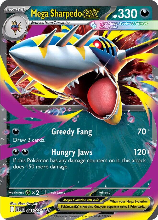 Mega Sharpedo ex (061/094) [Mega Evolution: Phantasmal Flames] | Cracking-Singles