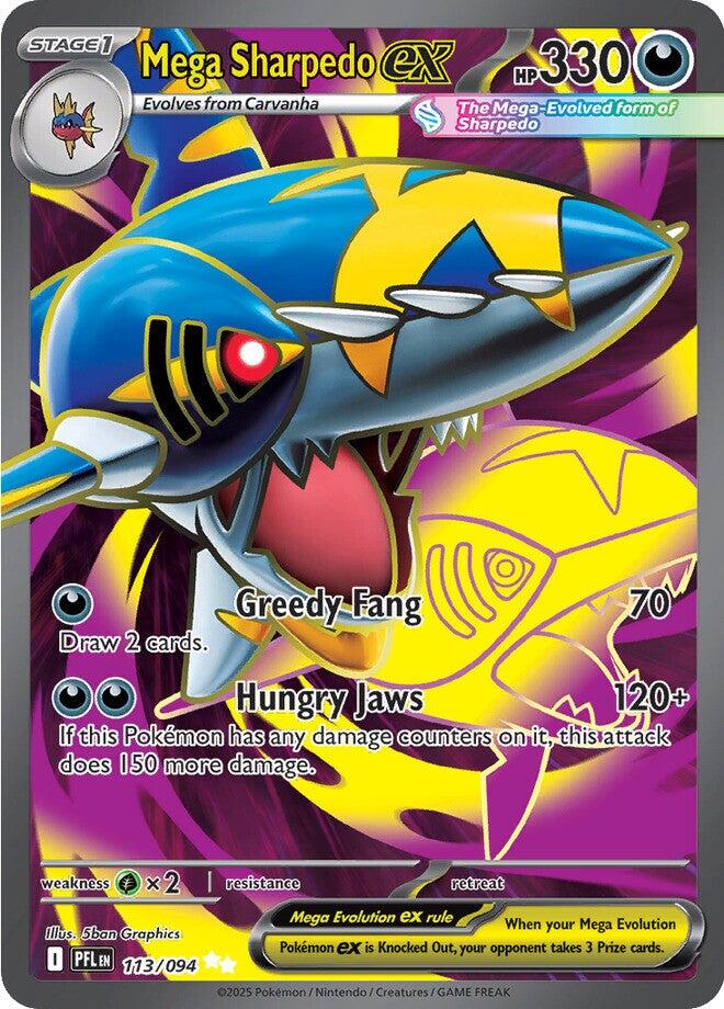 Mega Sharpedo ex (113/094) [Mega Evolution: Phantasmal Flames] | Cracking-Singles