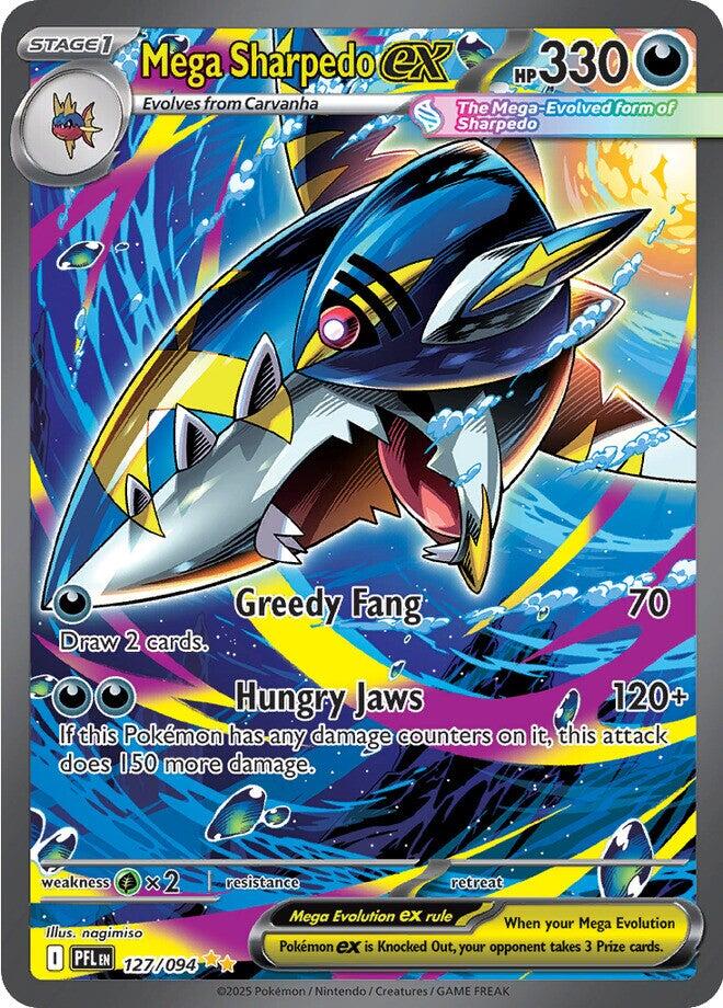 Mega Sharpedo ex (127/094) [Mega Evolution: Phantasmal Flames] | Cracking-Singles