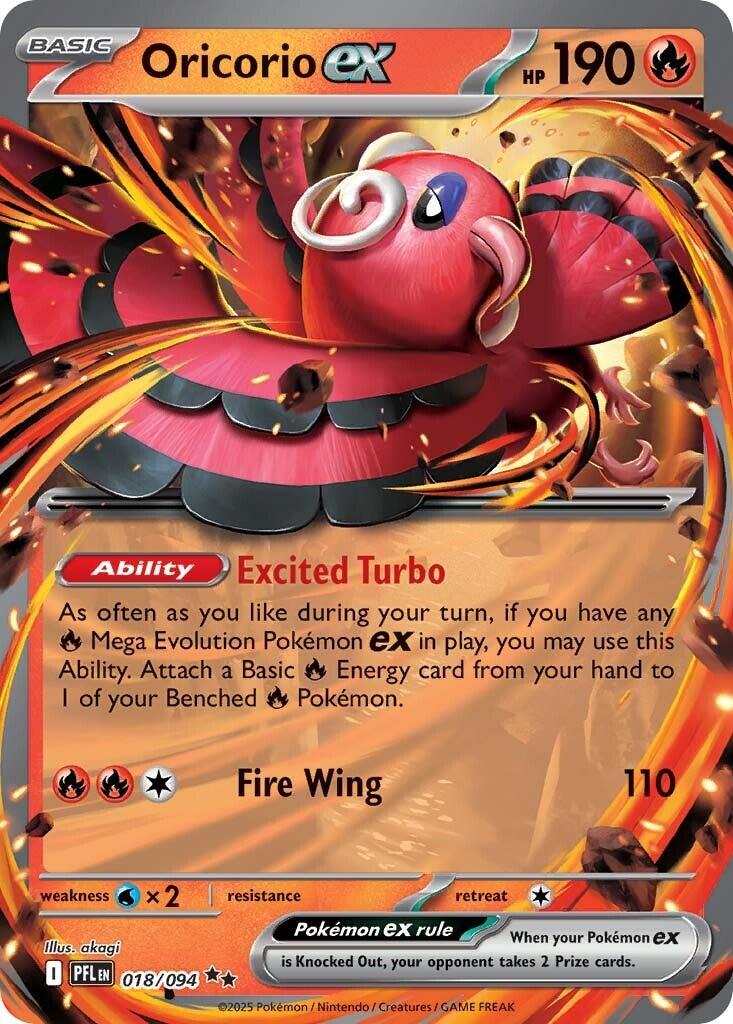 Oricorio ex (018/094) [Mega Evolution: Phantasmal Flames] | Cracking-Singles