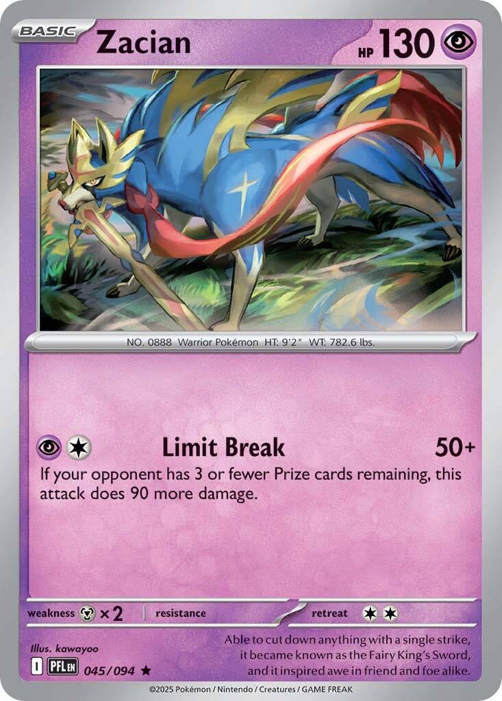Zacian (045/094) [Mega Evolution: Phantasmal Flames] | Cracking-Singles