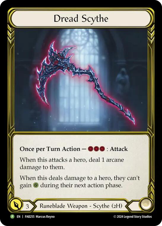 Dread Scythe (Golden) [FAB255] (Promo)  Cold Foil | Cracking-Singles