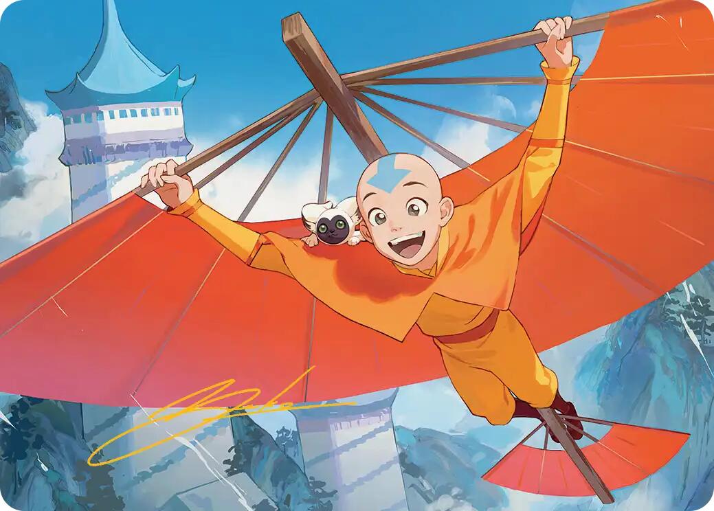 Aang, the Last Airbender Art Card (Gold-Stamped Signature) [Avatar: The Last Airbender Art Series] | Cracking-Singles