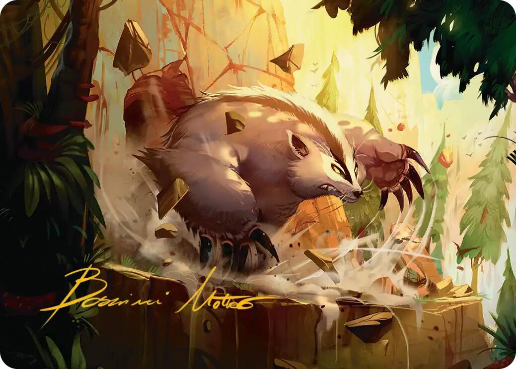 Badgermole Art Card (Gold-Stamped Signature) [Avatar: The Last Airbender Art Series] | Cracking-Singles