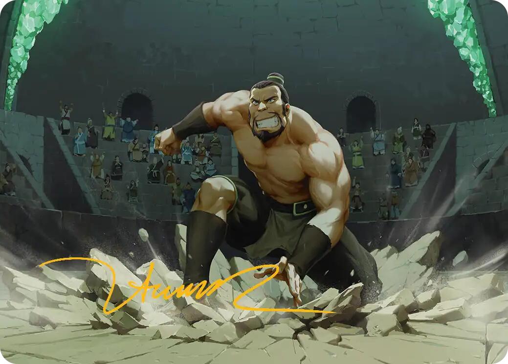 The Boulder, Ready to Rumble Art Card (Gold-Stamped Signature) [Avatar: The Last Airbender Art Series] | Cracking-Singles