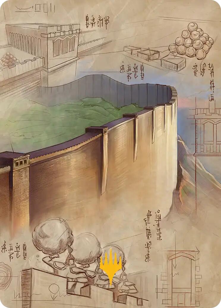 The Walls of Ba Sing Se Art Card (Gold-Stamped Planeswalker Symbol) [Avatar: The Last Airbender Art Series] | Cracking-Singles