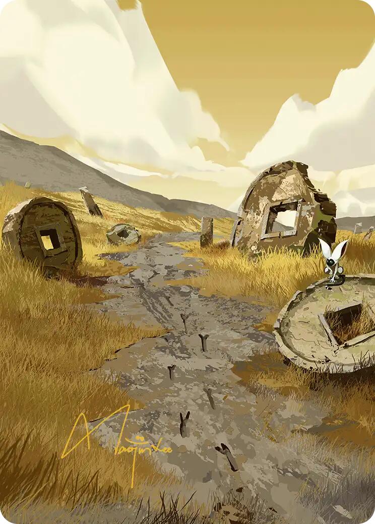 Plains Art Card (Gold-Stamped Signature) [Avatar: The Last Airbender Art Series] | Cracking-Singles