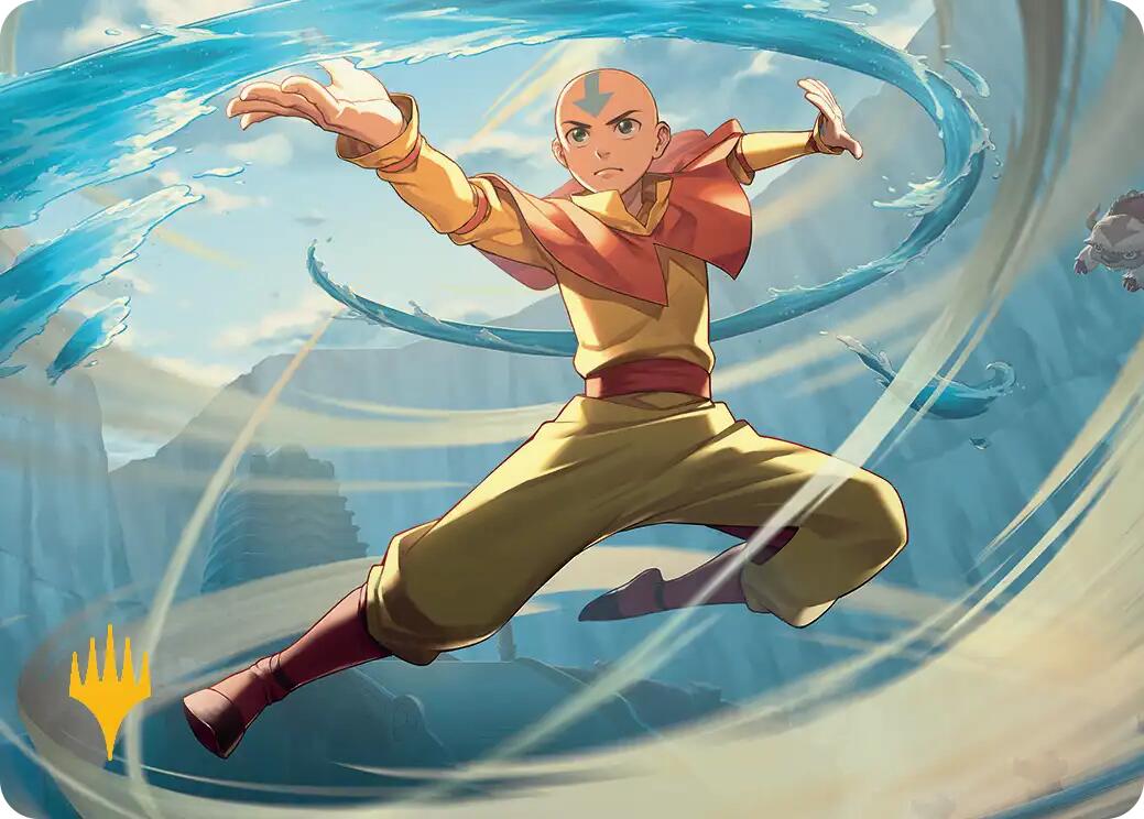 Aang, Swift Savior Art Card (Gold-Stamped Planeswalker Symbol) [Avatar: The Last Airbender Art Series] | Cracking-Singles