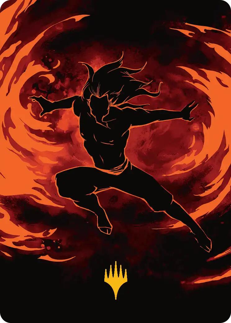 Ozai, the Phoenix King Art Card (Gold-Stamped Planeswalker Symbol) [Avatar: The Last Airbender Art Series] | Cracking-Singles