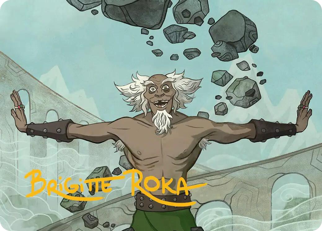 Bumi, Unleashed Art Card (Gold-Stamped Signature) [Avatar: The Last Airbender Art Series] | Cracking-Singles