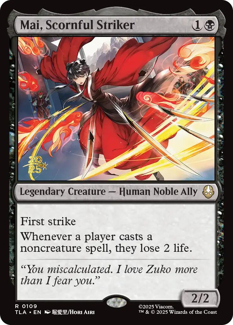 Mai, Scornful Striker [Avatar: The Last Airbender Prerelease Cards] | Cracking-Singles