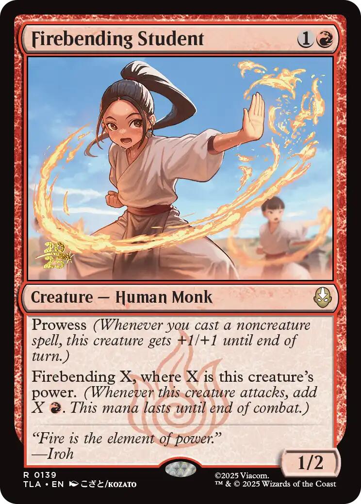 Firebending Student [Avatar: The Last Airbender Prerelease Cards] | Cracking-Singles