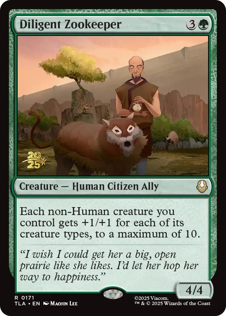 Diligent Zookeeper [Avatar: The Last Airbender Prerelease Cards] | Cracking-Singles