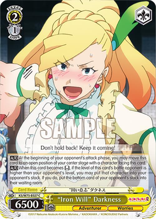 "Iron Will" Darkness [KONOSUBA -God's blessing on this wonderful world! Re:Edit] | Cracking-Singles