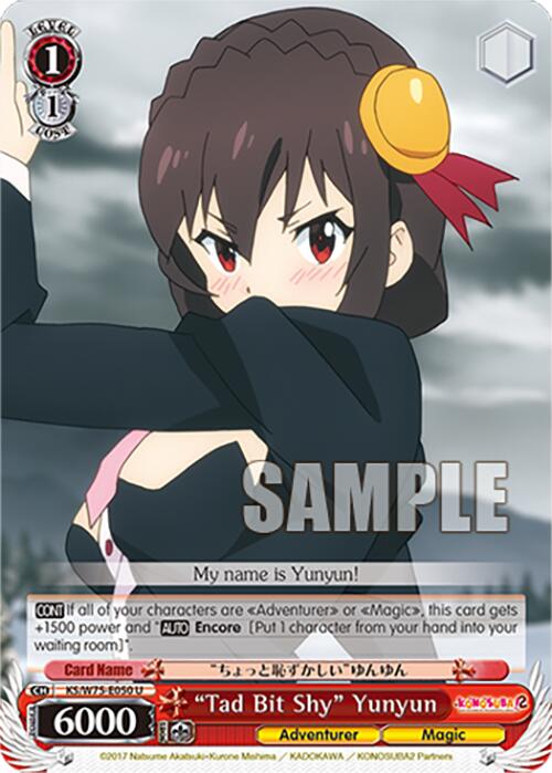 "Tad Bit Shy" Yunyun [KONOSUBA -God's blessing on this wonderful world! Re:Edit] | Cracking-Singles