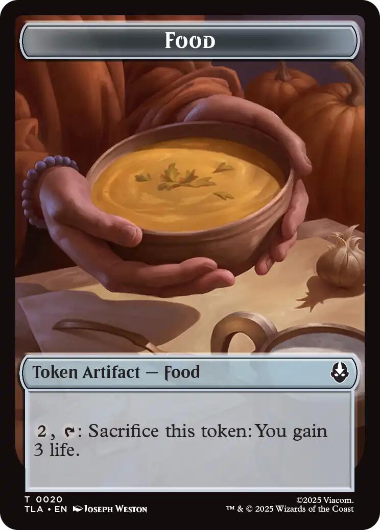 Bear // Food (0020) Double-Sided Token [Avatar: The Last Airbender Tokens] | Cracking-Singles