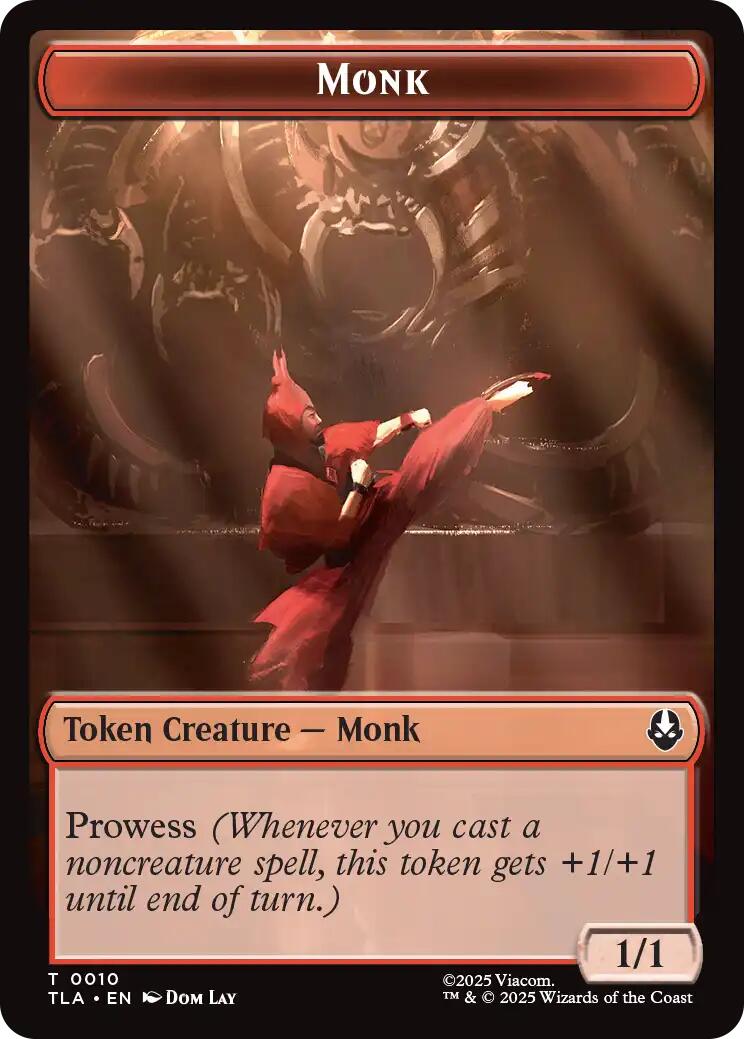 Monk // Food (0021) Double-Sided Token [Avatar: The Last Airbender Tokens] | Cracking-Singles