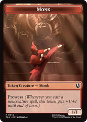 Monk // Food (0021) Double-Sided Token [Avatar: The Last Airbender Tokens] | Cracking-Singles