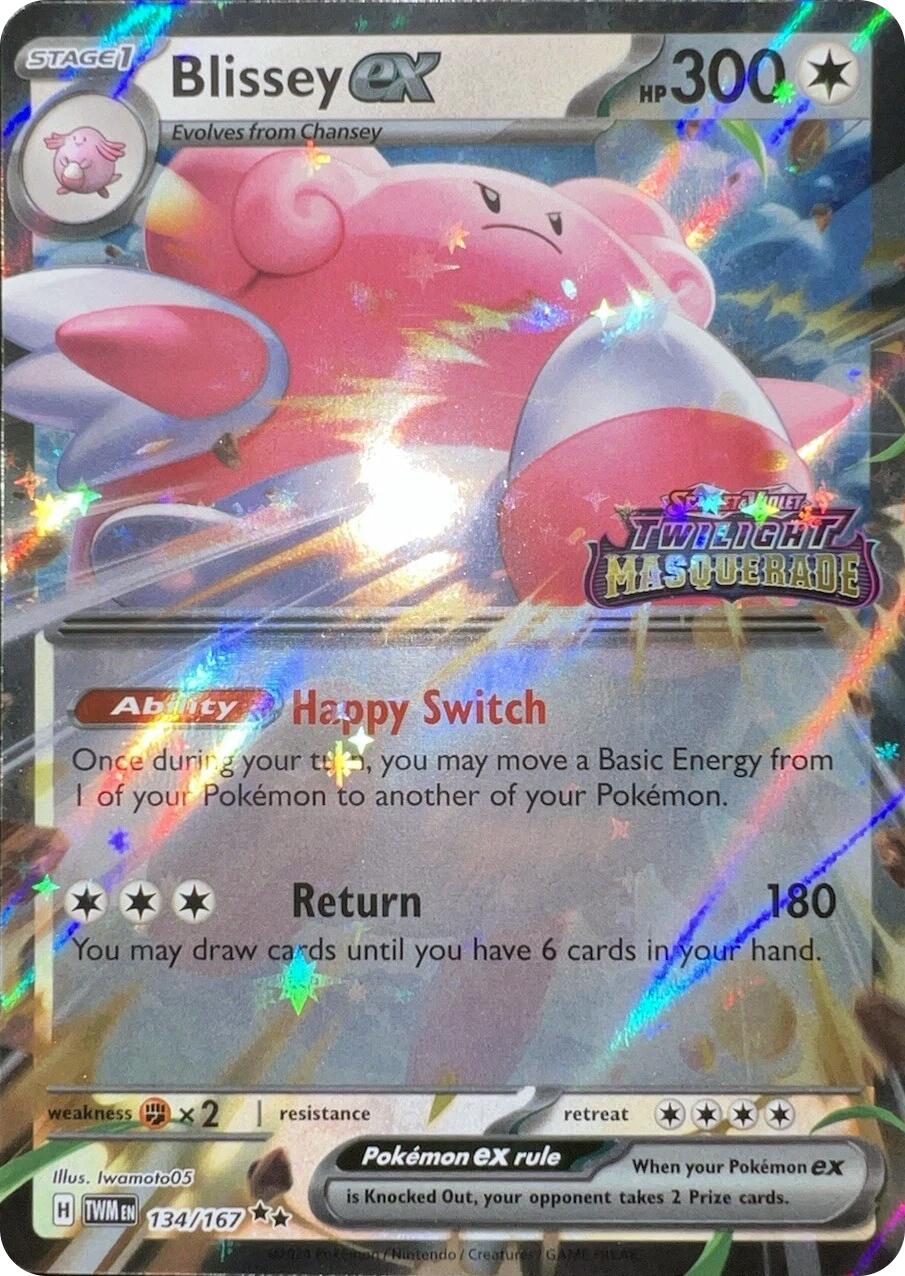Blissey ex (134/167) (Cosmos Holo) [Scarlet & Violet: Twilight Masquerade] | Cracking-Singles