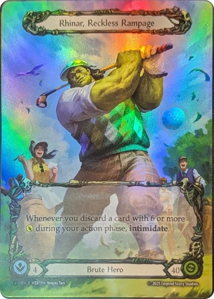 Rhinar, Reckless Rampage [HER159] (Promo)  Rainbow Foil | Cracking-Singles