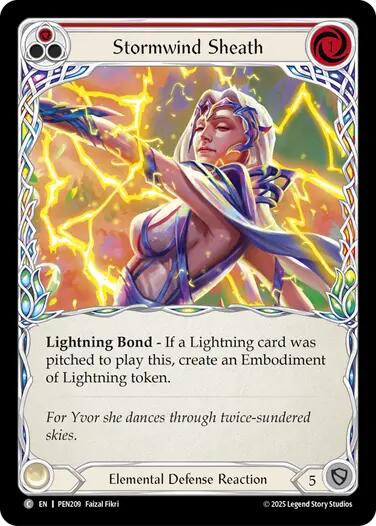 Stormwind Sheath [PEN209] (Compendium of Rathe)  Rainbow Foil | Cracking-Singles