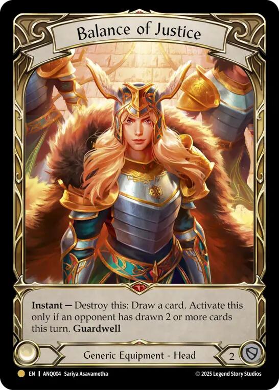Balance of Justice [ANQ004] (Compendium of Rathe - Antiquity Pack)  Rainbow Foil | Cracking-Singles