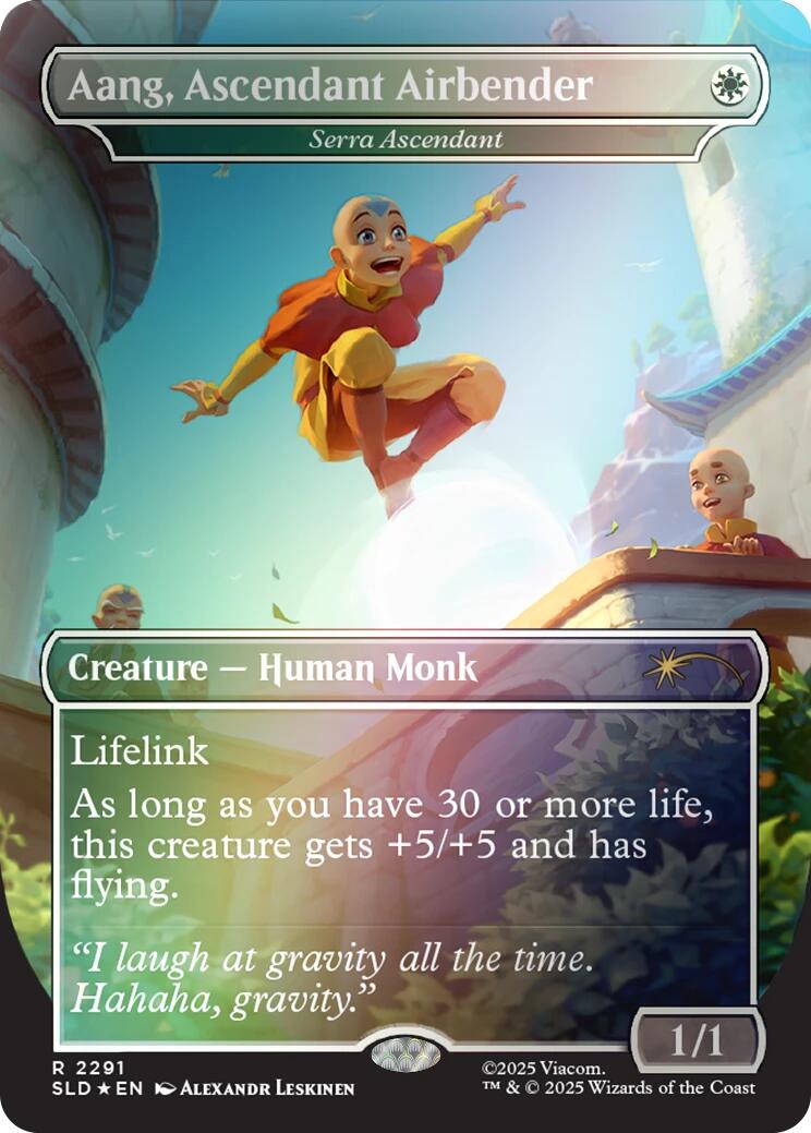 Aang, Ascendant Airbender - Serra Ascendant (Rainbow Foil) [Secret Lair Drop Series] | Cracking-Singles