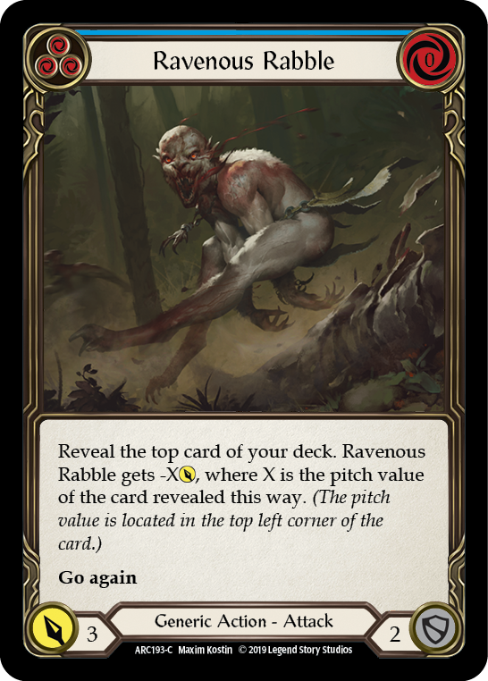 Ravenous Rabble (Blue) [ARC193-C] (Arcane Rising)  1st Edition Normal | Cracking-Singles