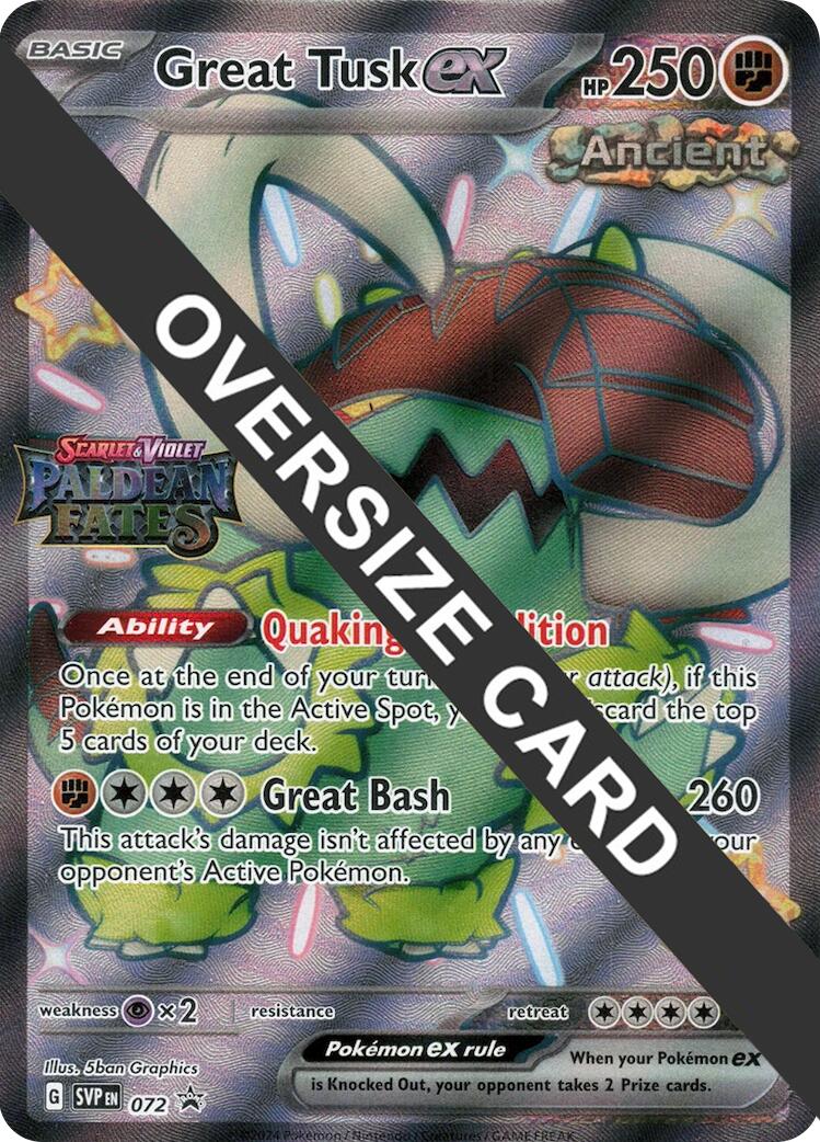 Great Tusk ex (072) (Paldean Fates Stamped Jumbo Card) [Scarlet & Violet: Paldean Fates] | Cracking-Singles