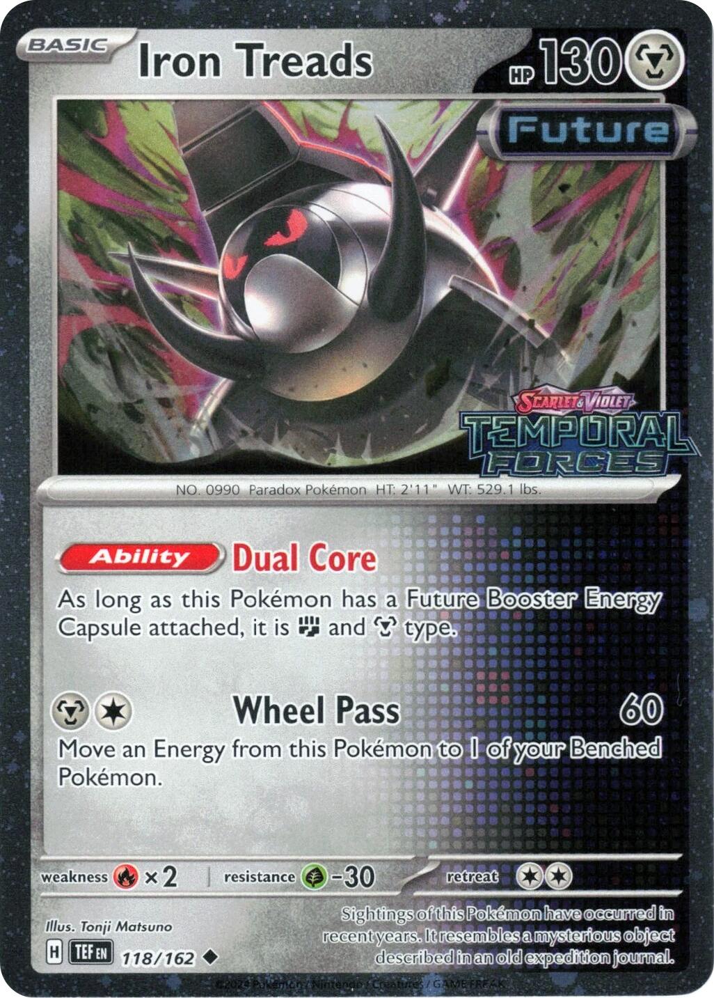 Iron Treads (118/162) (Temporal Forces Stamped) [Scarlet & Violet: Temporal Forces] | Cracking-Singles