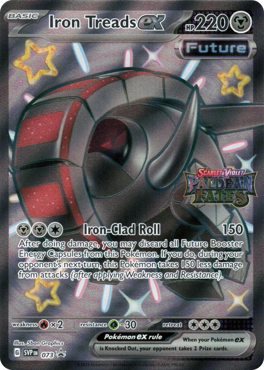 Iron Treads ex (073) (Paldean Fates Stamped) [Scarlet & Violet: Paldean Fates] | Cracking-Singles
