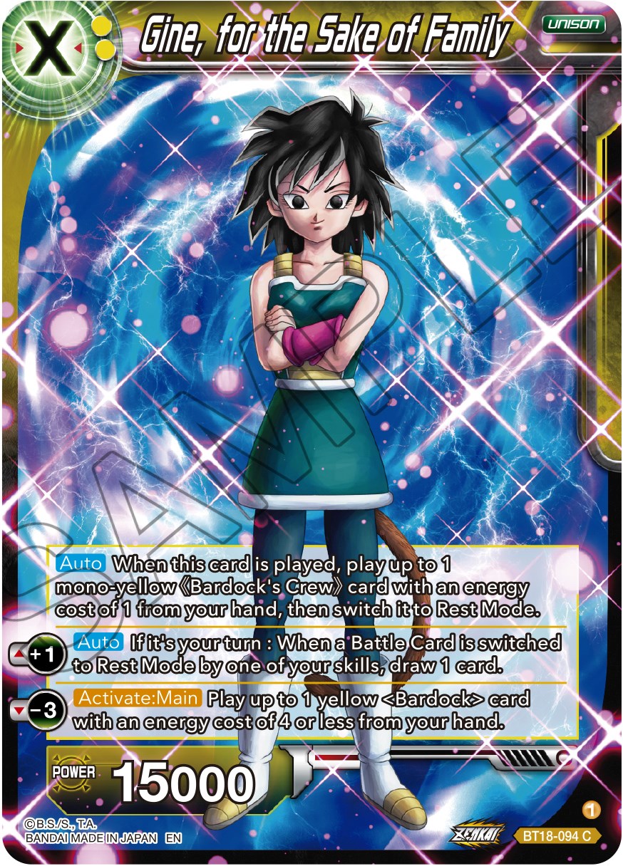 Gine, for the Sake of Family (BT18-094) [Dawn of the Z-Legends] | Cracking-Singles