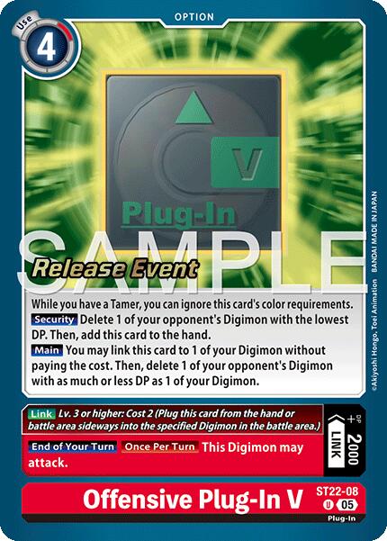 Offensive Plug-In V [ST22-08] [Starter Deck: Amethyst Mandala Advanced Deck Set Release Event Cards] | Cracking-Singles