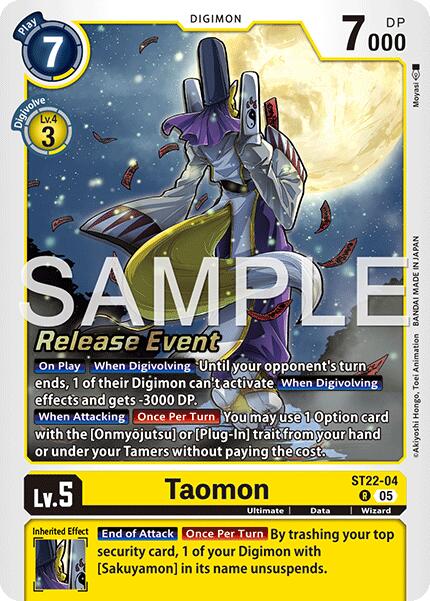 Taomon [ST22-04] [Starter Deck: Amethyst Mandala Advanced Deck Set Release Event Cards] | Cracking-Singles