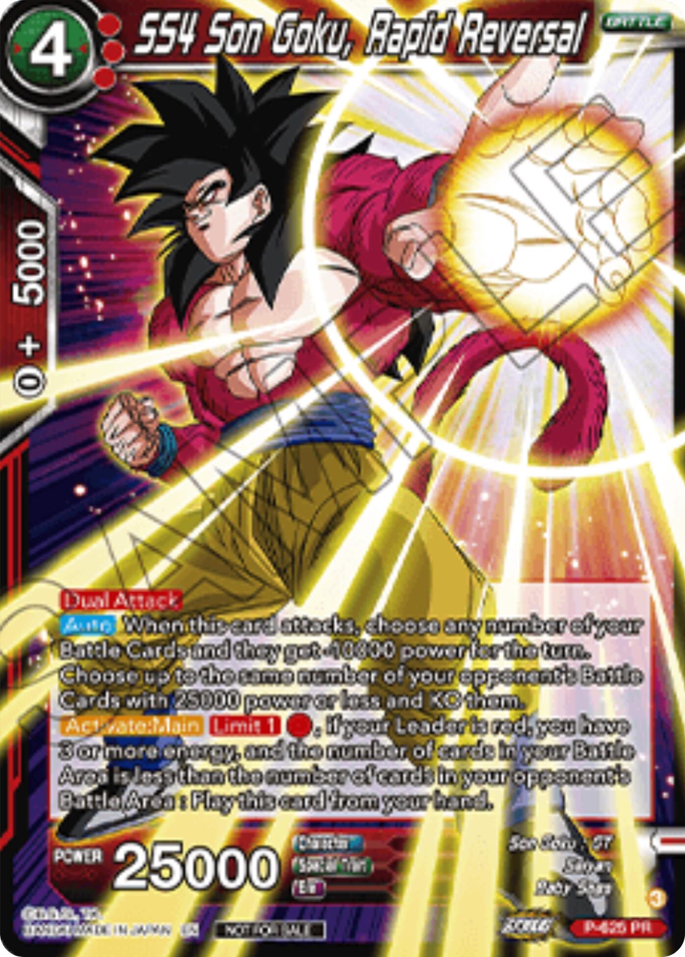 SS4 Son Goku, Rapid Reversal (Championship 2025 Finals Pack) (P-625) [Tournament Promotion Cards] | Cracking-Singles