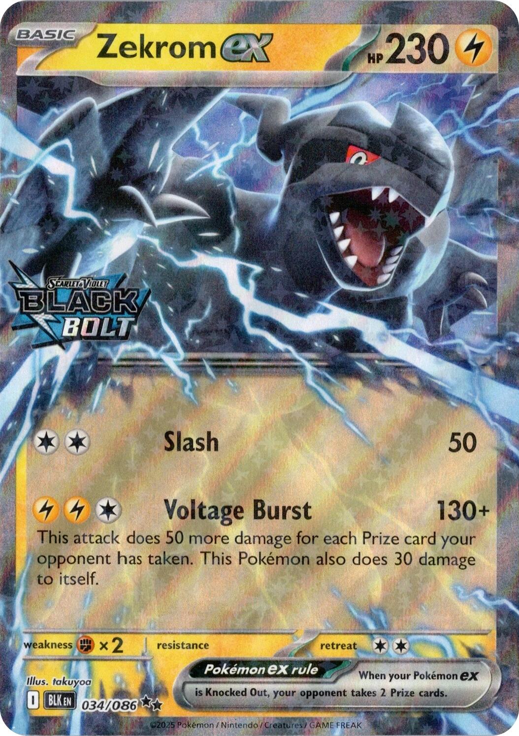 Zekrom ex (034/086) (Black Bolt Stamped) [Miscellaneous Cards] | Cracking-Singles