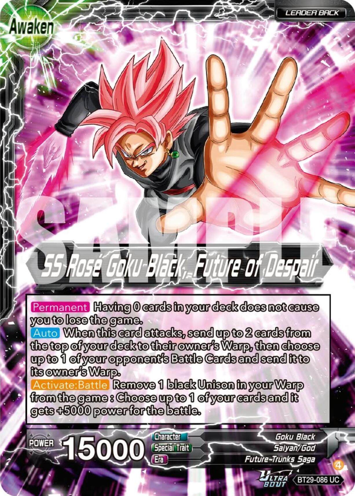 Goku Black // SS Rose Goku Black, Future of Despair (BT29-086) [Fearsome Rivals] | Cracking-Singles