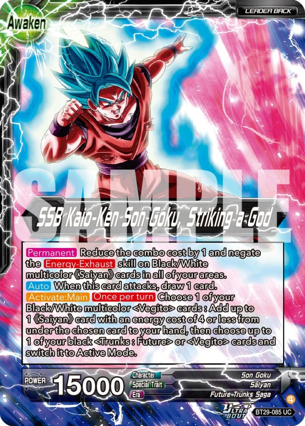 Son Goku // SSB Kaio-Ken Son Goku, Striking a God (BT29-085) [Fearsome Rivals] | Cracking-Singles