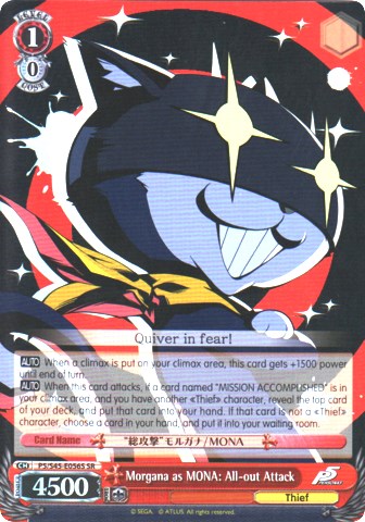 Morgana as MONA: All-out Attack (P5/S45-E056S SR) [Persona 5] | Cracking-Singles