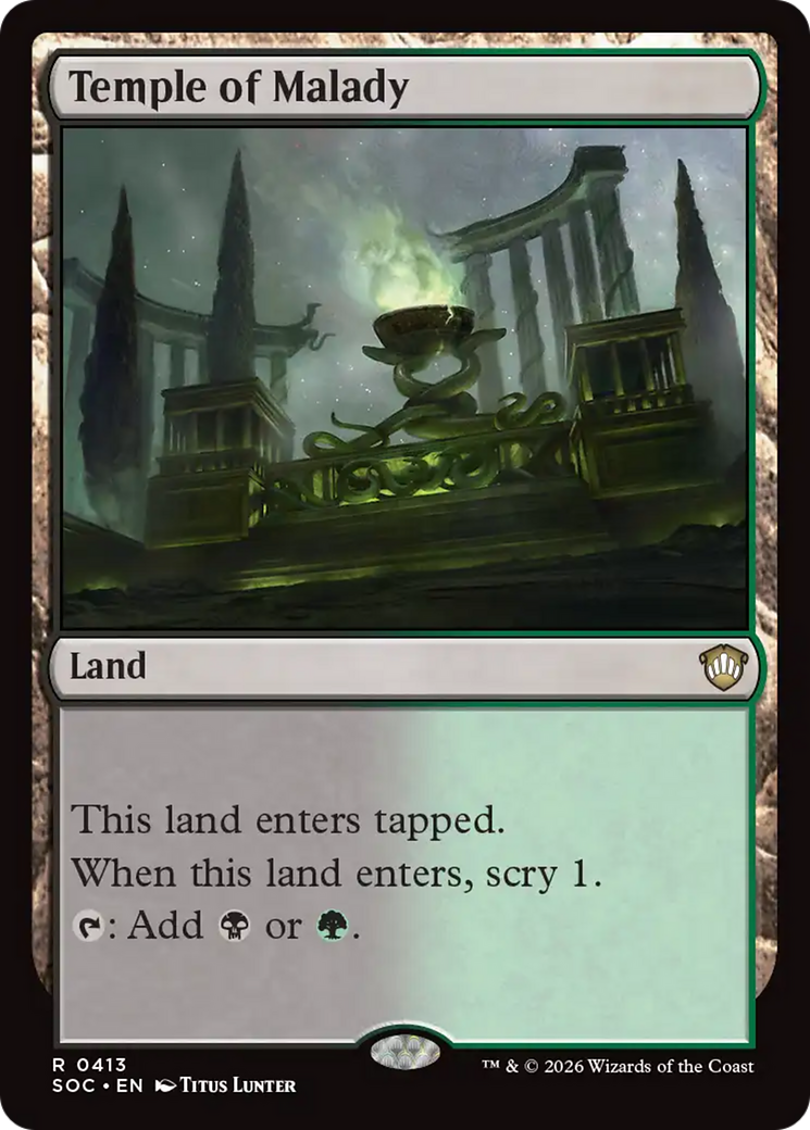 Temple of Malady [Secrets of Strixhaven Commander] | Cracking-Singles