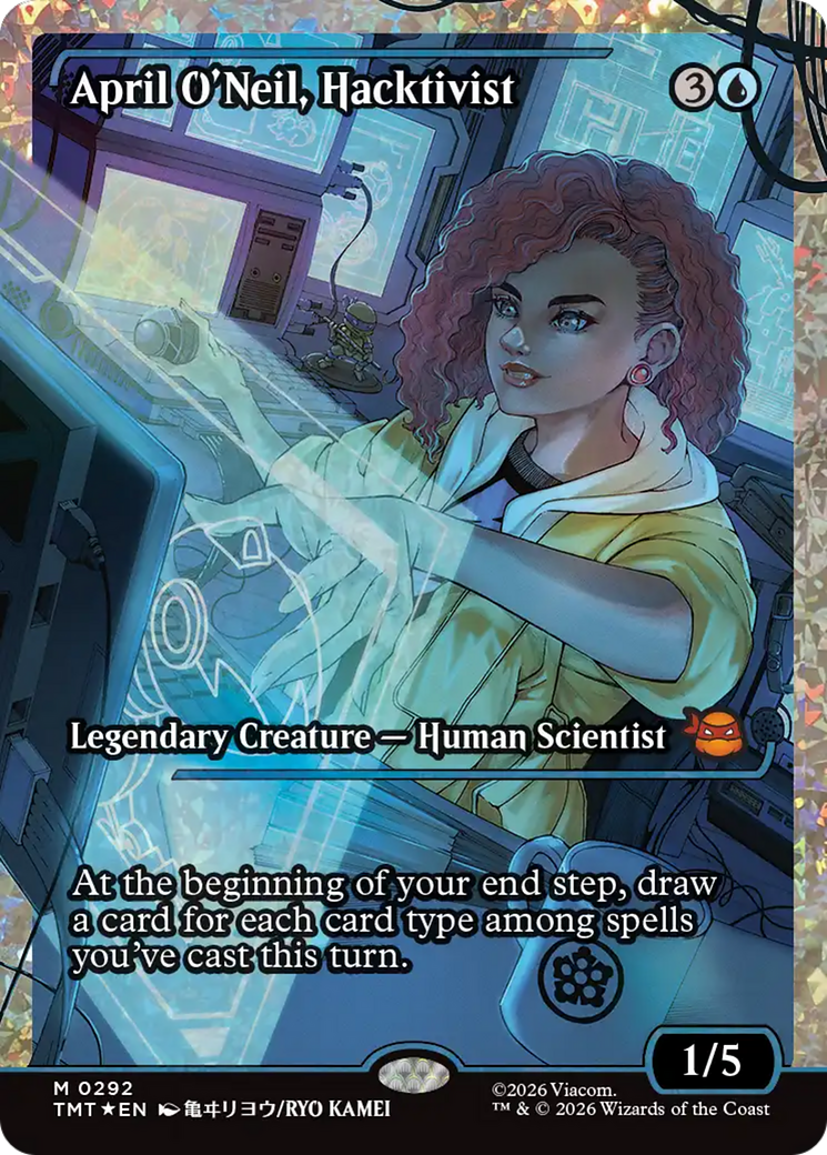 April O'Neil, Hacktivist (0292) (Showcase) (Fracture Foil) [Teenage Mutant Ninja Turtles] | Cracking-Singles