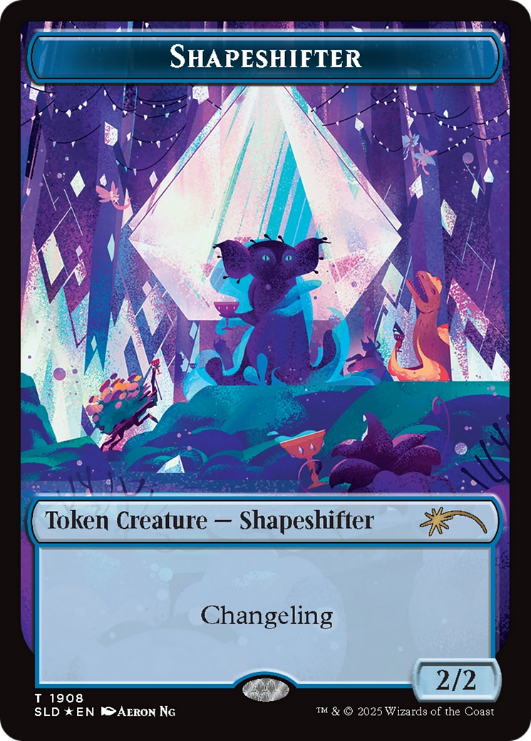 Shapeshifter Token (1908) (Double Rainbow Foil) [Secret Lair Drop Series] | Cracking-Singles