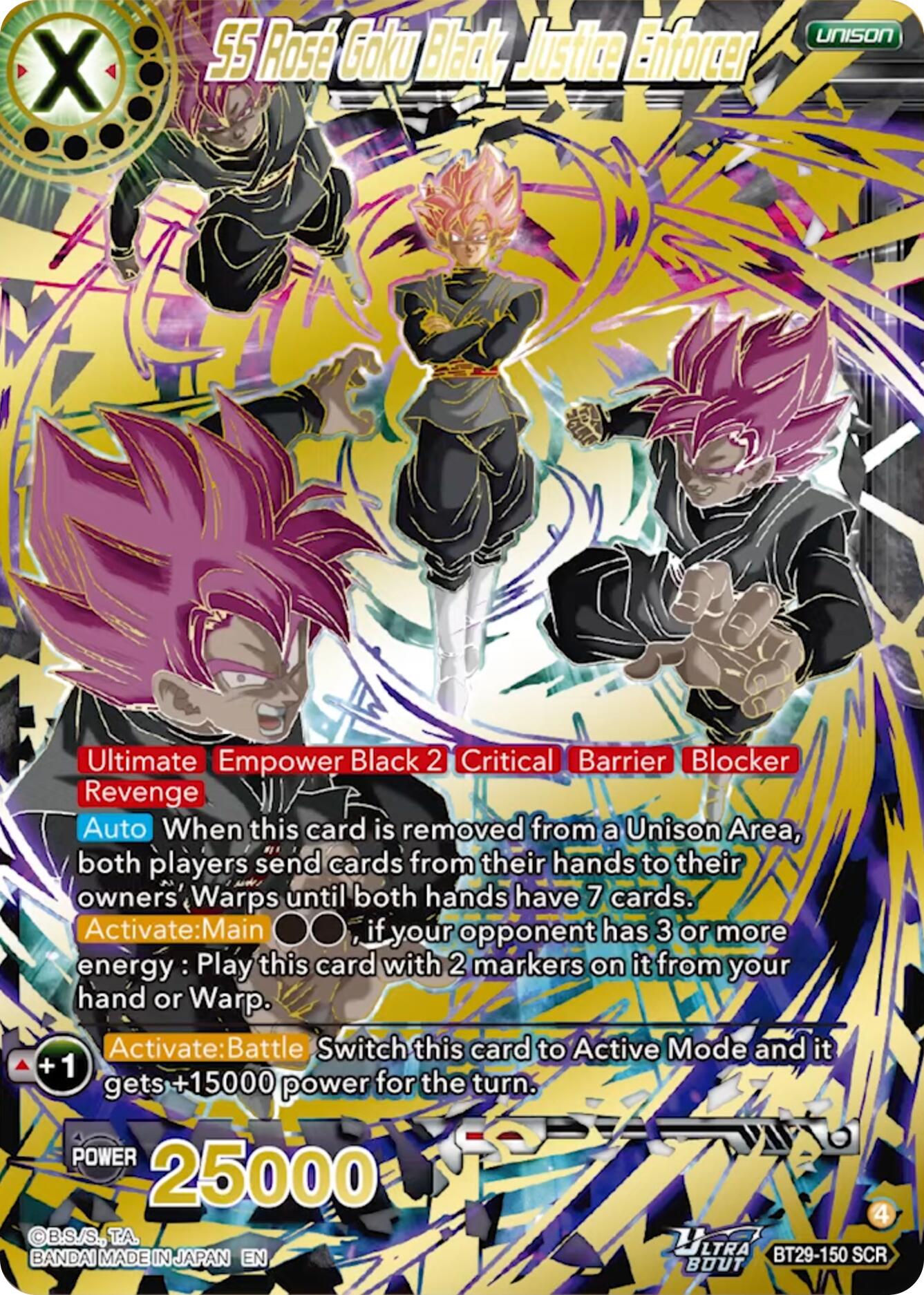 SS Rose Goku Black, Justice Enforcer (BT29-150) [Fearsome Rivals] | Cracking-Singles