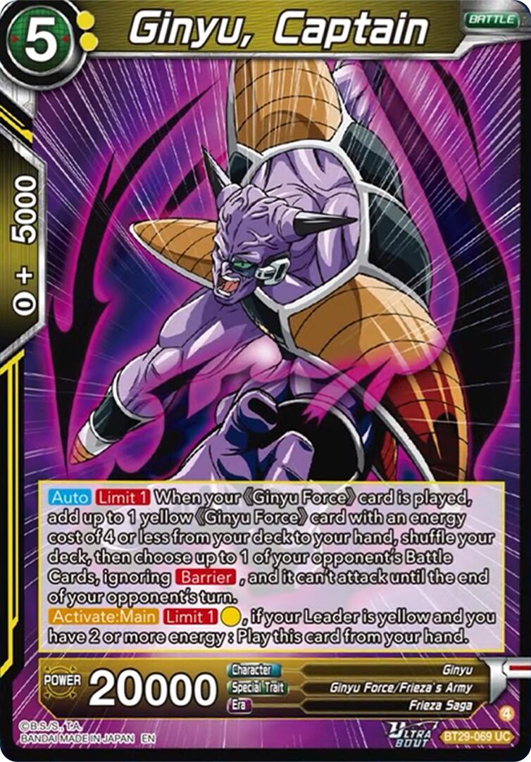 Ginyu Captain (BT29-069) [Fearsome Rivals] | Cracking-Singles