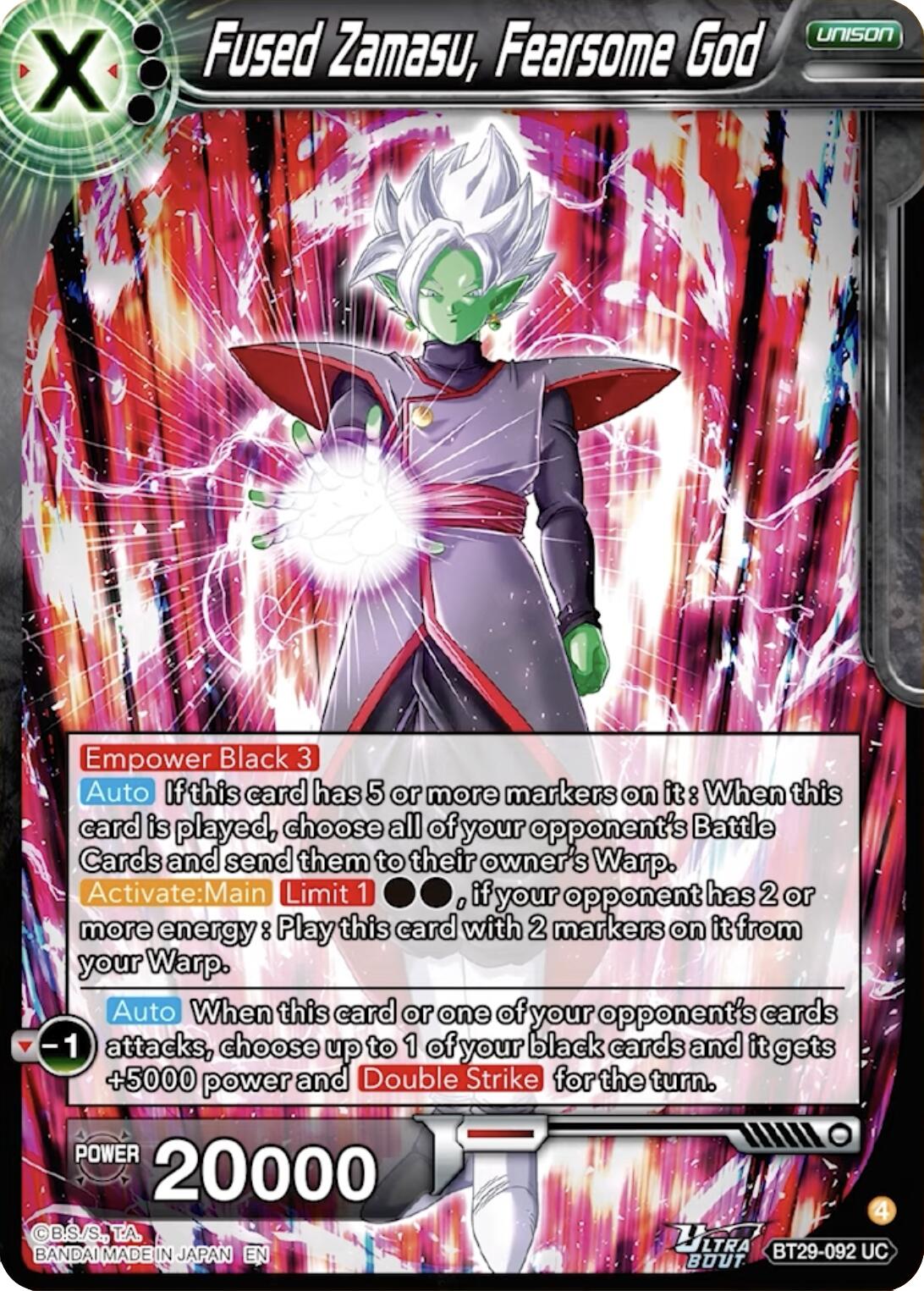 Fused Zamasu, Fearsome God (BT29-092) [Fearsome Rivals] | Cracking-Singles
