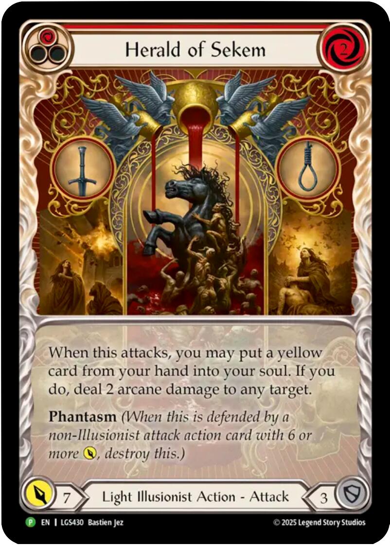 Herald of Sekem [LGS430] (Promo)  Rainbow Foil | Cracking-Singles