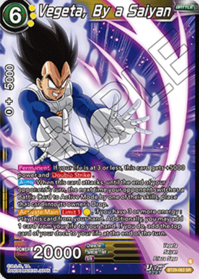 Vegeta, By a Saiyan (BT29-063) [Fearsome Rivals] | Cracking-Singles