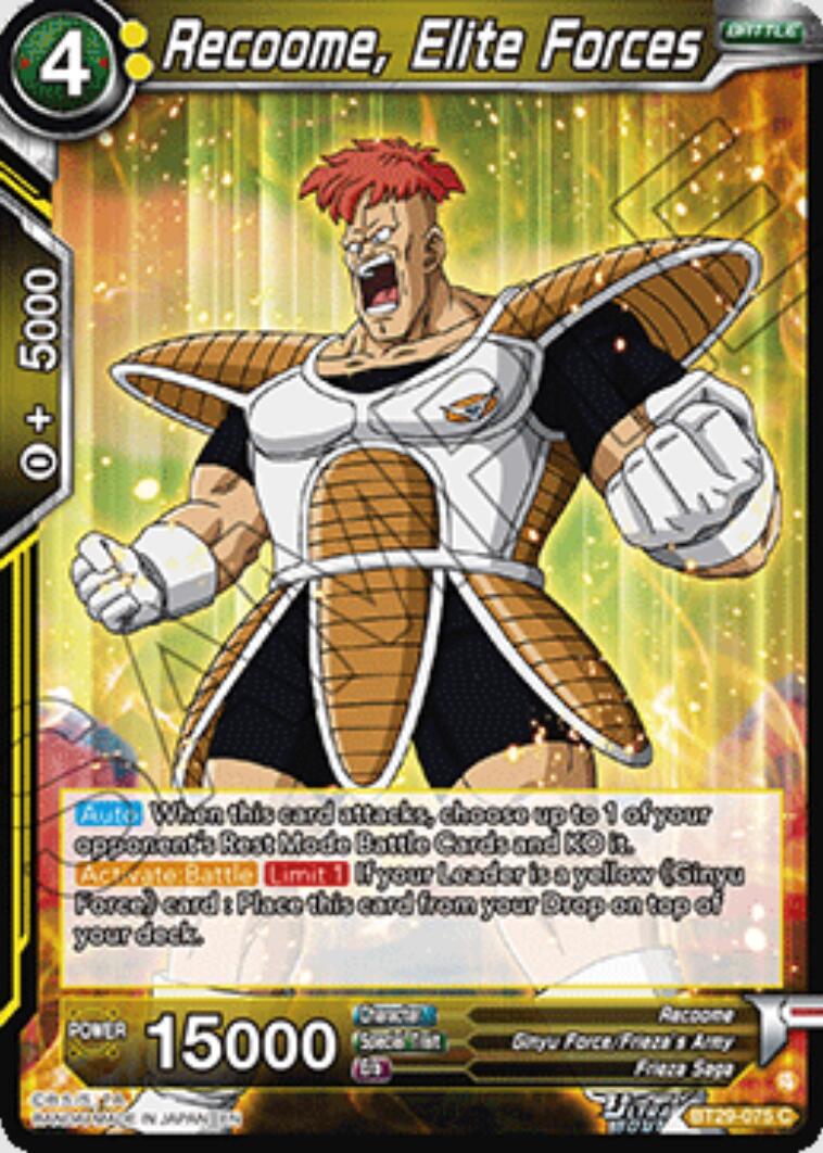 Recoome, Elite Forces (BT29-075) [Fearsome Rivals] | Cracking-Singles