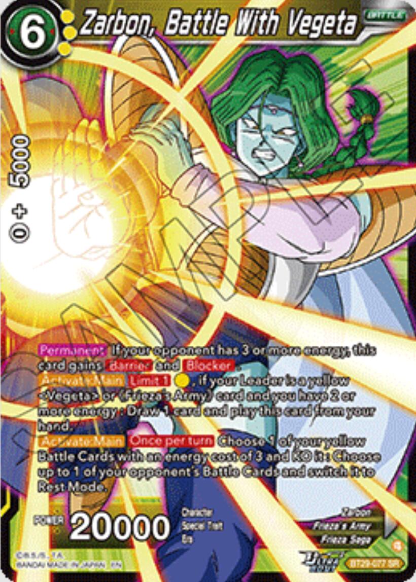 Zarbon, Battle With Vegeta (BT29-077) [Fearsome Rivals] | Cracking-Singles