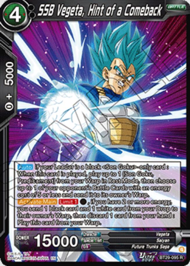 SSB Vegeta, Hint of a Comeback (BT29-095) [Fearsome Rivals] | Cracking-Singles